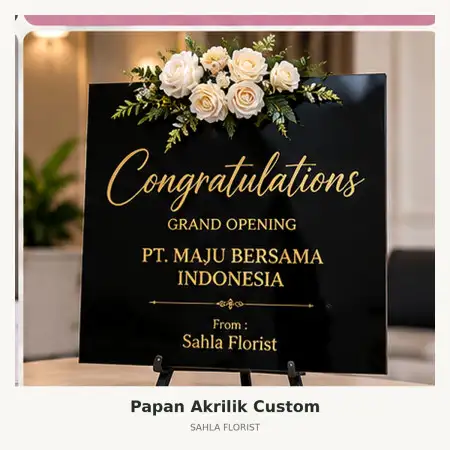 Papan Bunga Akrilik Taman Yasmin